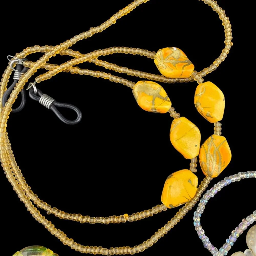 Set of 6 Beaded Eyeglass Chains Assorted Colors and Lengths Spring Fall Boho - Picture 3 of 8